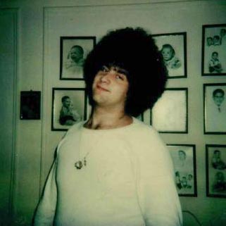 Stewart with his “Jew fro”