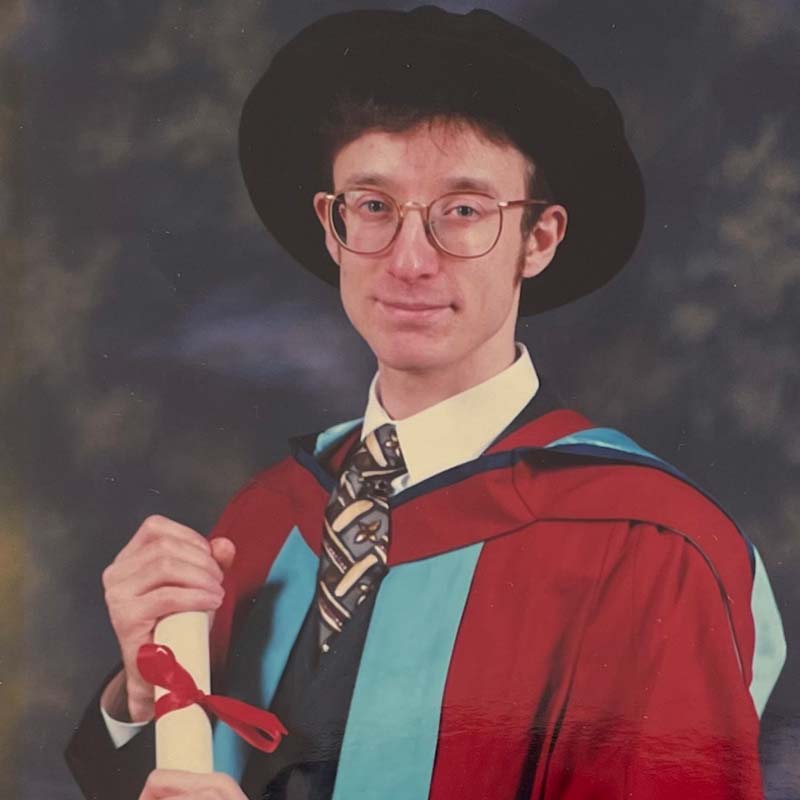 Ziggy when he received his PhD