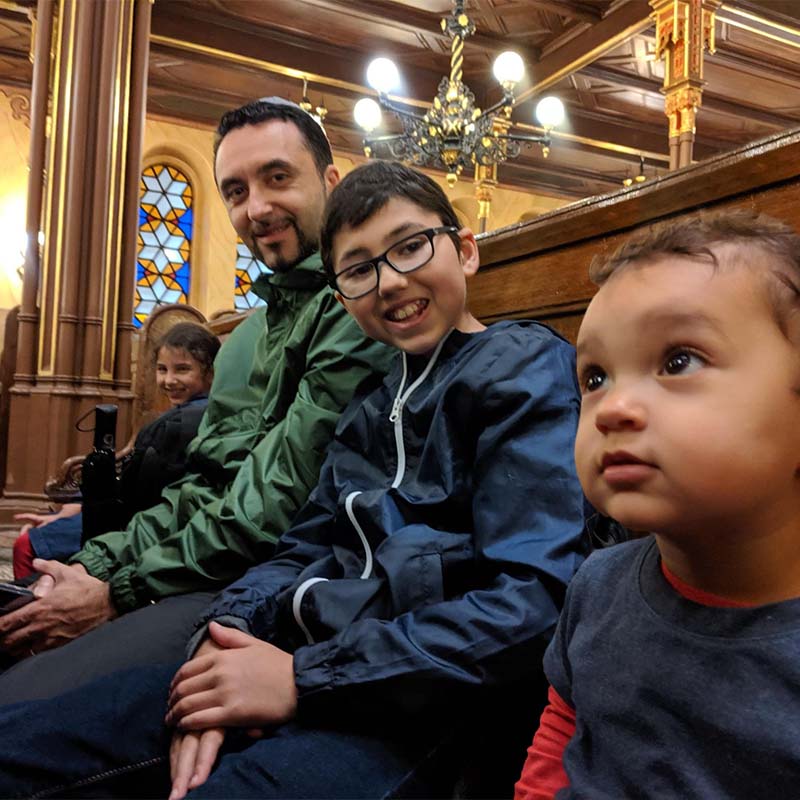Visiting the Dohány Street Synagogue in Budapest (the largest synagogue in Europe), where Emmanuel’s wife’s Jewish ancestors are from.